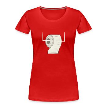 Klopapier toilette - Frauen Premium Bio T-Shirt - Rot - Vorne - Mia (176cm)