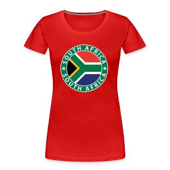 South Africa - Women's Premium Organic T-Shirt - red - Front - Mia (176cm)