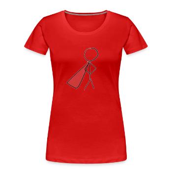 held superheld - Frauen Premium Bio T-Shirt - Rot - Vorne - Mia (176cm)