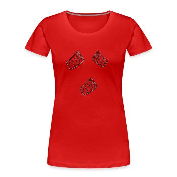 papier baum - Frauen Premium Bio T-Shirt - Rot - Vorne - Mia (176cm)