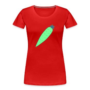 carrot vegetables - Women's Premium Organic T-Shirt - red - Front - Mia (176cm)