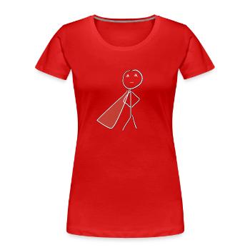 held superheld - Frauen Premium Bio T-Shirt - Rot - Vorne - Mia (176cm)