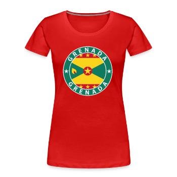 Grenada - Women's Premium Organic T-Shirt - red - Front - Mia (176cm)