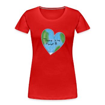 klimawandel herz klimaschutz - Frauen Premium Bio T-Shirt - Rot - Vorne - Mia (176cm)