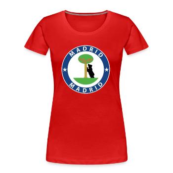 Madrid - Frauen Premium Bio T-Shirt - Rot - Vorne - Mia (176cm)