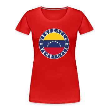 Venezuela - Frauen Premium Bio T-Shirt - Rot - Vorne - Mia (176cm)