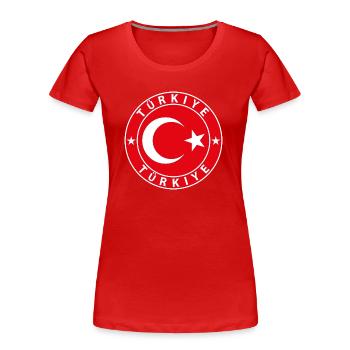 Turkey - Women's Premium Organic T-Shirt - red - Front - Mia (176cm)
