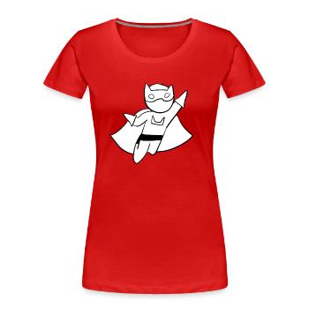 héros super-héros méchant adversaire méchant - T-shirt bio Premium Femme - rouge - Devant - Mia (176cm)