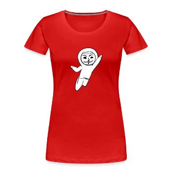 anonym anonymous hacker maske hacken programmierer - Frauen Premium Bio T-Shirt - Rot - Vorne - Mia (176cm)