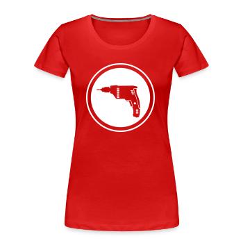 Forer - T-shirt bio Premium Femme - rouge - Devant - Mia (176cm)