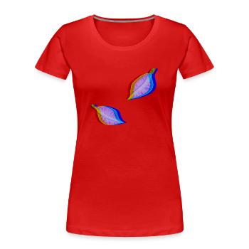 blätter blatt effekt 3d - Frauen Premium Bio T-Shirt - Rot - Vorne - Mia (176cm)