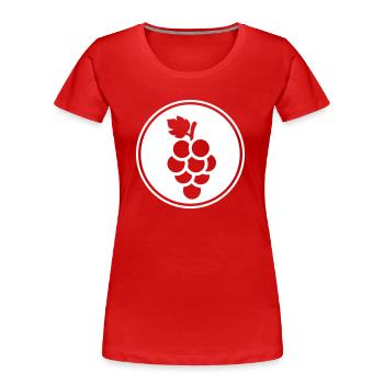 weintrauben - Frauen Premium Bio T-Shirt - Rot - Vorne - Mia (176cm)