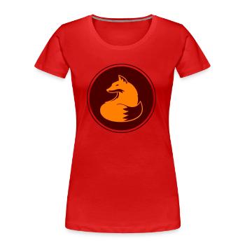 Fox - Frauen Premium Bio T-Shirt - Rot - Vorne - Mia (176cm)