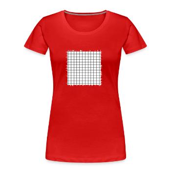 quadrat form gekreuzt kariert muster papier - Frauen Premium Bio T-Shirt - Rot - Vorne - Mia (176cm)