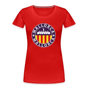 Mallorca - Frauen Premium Bio T-Shirt - Rot - Vorne - Mia (176cm)