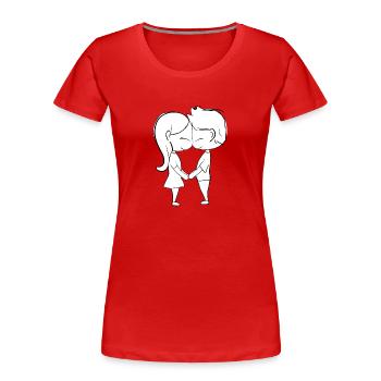 couple love love in love anime manga - Women's Premium Organic T-Shirt - red - Front - Mia (176cm)
