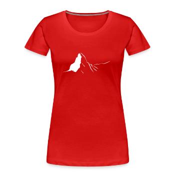 Zermatter Matterhorn - Frauen Premium Bio T-Shirt - Rot - Vorne - Mia (176cm)