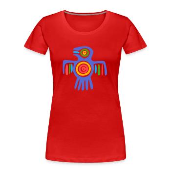 Inka Kultur, Lateinamerika - Frauen Premium Bio T-Shirt - Rot - Vorne - Mia (176cm)