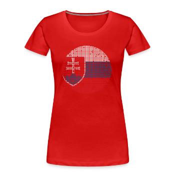 Slowakei Flagge Vintage Slowakische Fahne Heimat - Frauen Premium Bio T-Shirt - Rot - Vorne - Mia (176cm)
