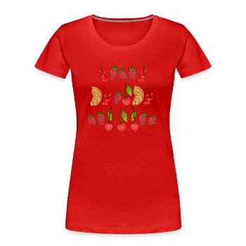 Fruit - T-shirt bio Premium Femme - rouge - Devant - Mia (176cm)