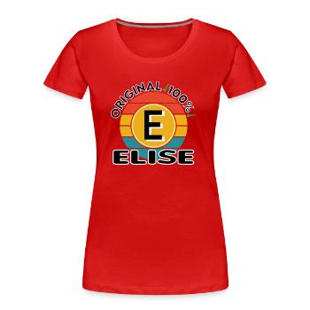 Elise - Frauen Premium Bio T-Shirt - Rot - Vorne - Mia (176cm)