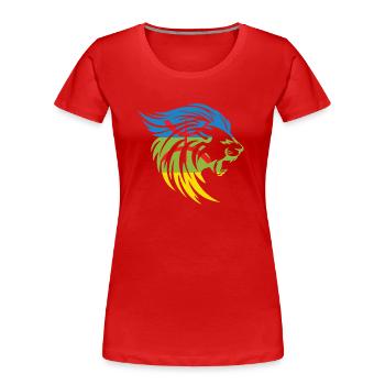 AMAZIGH SYMBOL BERBER Z IMAZIGHEN - Frauen Premium Bio T-Shirt - Rot - Vorne - Mia (176cm)