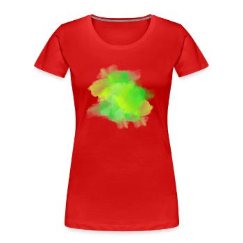 splash bunt farbe muster aufdruck comic style - Frauen Premium Bio T-Shirt - Rot - Vorne - Mia (176cm)
