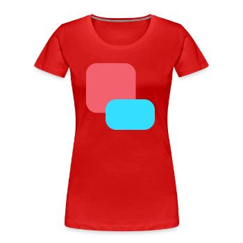 Vierecken - Frauen Premium Bio T-Shirt - Rot - Vorne - Mia (176cm)