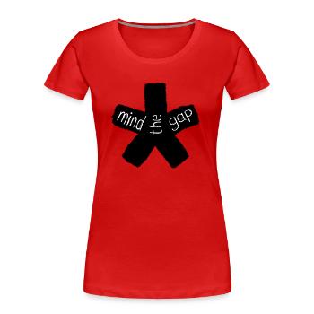 blockedTitle - Frauen Premium Bio T-Shirt - Rot - Vorne - Mia (176cm)