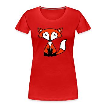 Fox Red Fox Wild Animal Clever Forest Inhabitants - Women's Premium Organic T-Shirt - red - Front - Mia (176cm)