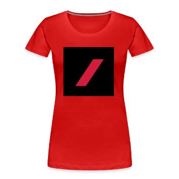 grade pompier 1ere classe - T-shirt bio Premium Femme - rouge - Devant - Mia (176cm)