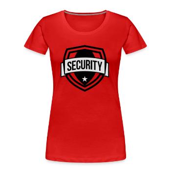 Security - Frauen Premium Bio T-Shirt - Rot - Vorne - Mia (176cm)