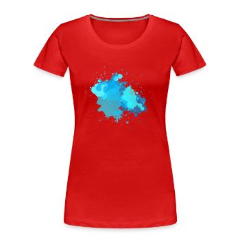 Watercolor Splash - Frauen Premium Bio T-Shirt - Rot - Vorne - Mia (176cm)