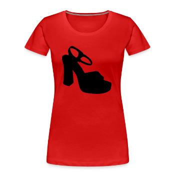 Vector highheels Silhouette - Frauen Premium Bio T-Shirt - Rot - Vorne - Mia (176cm)