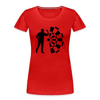 dart player - T-shirt bio Premium Femme - rouge - Devant - Mia (176cm)
