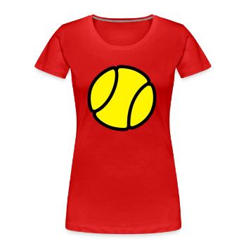 Tennisball - Frauen Premium Bio T-Shirt - Rot - Vorne - Mia (176cm)