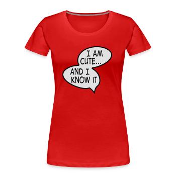 Baby - Frauen Premium Bio T-Shirt - Rot - Vorne - Mia (176cm)