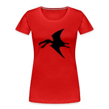 Dinosaurier primeval times Urzeit TRex T-Rex Earth - T-shirt bio Premium Femme - rouge - Devant - Mia (176cm)