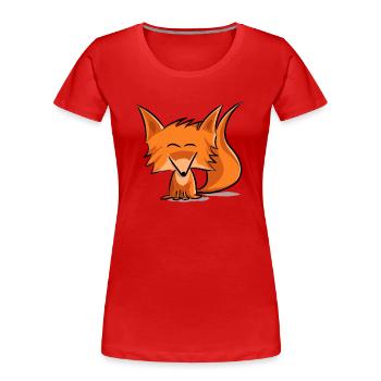Cute fox - T-shirt bio Premium Femme - rouge - Devant - Mia (176cm)
