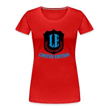 limited_edition_02 - T-shirt bio Premium Femme - rouge - Devant - Mia (176cm)