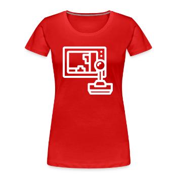 Arcade gaming - Frauen Premium Bio T-Shirt - Rot - Vorne - Mia (176cm)