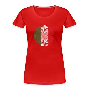 Italy Italia Italien - Frauen Premium Bio T-Shirt - Rot - Vorne - Mia (176cm)