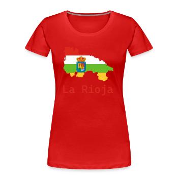 La Rioja - Women's Premium Organic T-Shirt - red - Front - Mia (176cm)