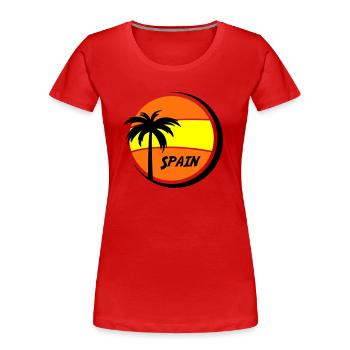 spain - Frauen Premium Bio T-Shirt - Rot - Vorne - Mia (176cm)
