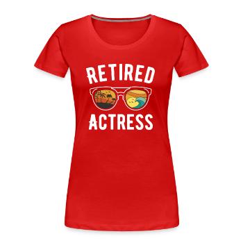 Hollywood-Schauspielerin im Ruhestand - Frauen Premium Bio T-Shirt - Rot - Vorne - Mia (176cm)