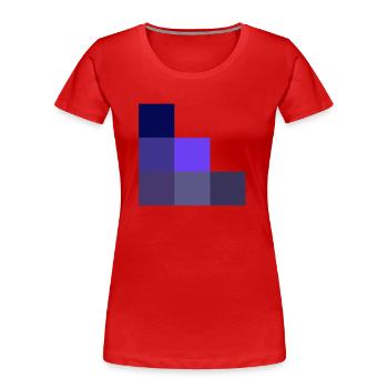 Geometrisch - Frauen Premium Bio T-Shirt - Rot - Vorne - Mia (176cm)
