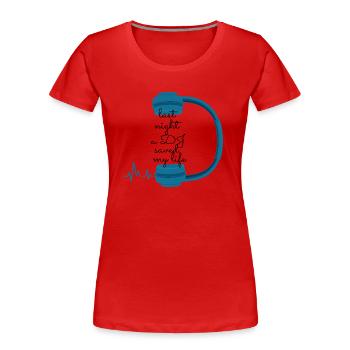 Dancing Dance Music - Frauen Premium Bio T-Shirt - Rot - Vorne - Mia (176cm)