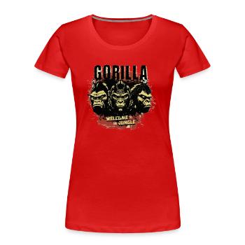 Gorilla Welcome To The Jungle - Women's Premium Organic T-Shirt - red - Front - Mia (176cm)