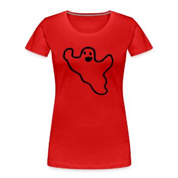 Fantôme - T-shirt bio Premium Femme - rouge - Devant - Mia (176cm)