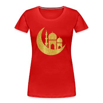 Ramadan Mubarak muslim islam Fasten moslem Allah - Frauen Premium Bio T-Shirt - Rot - Vorne - Mia (176cm)
